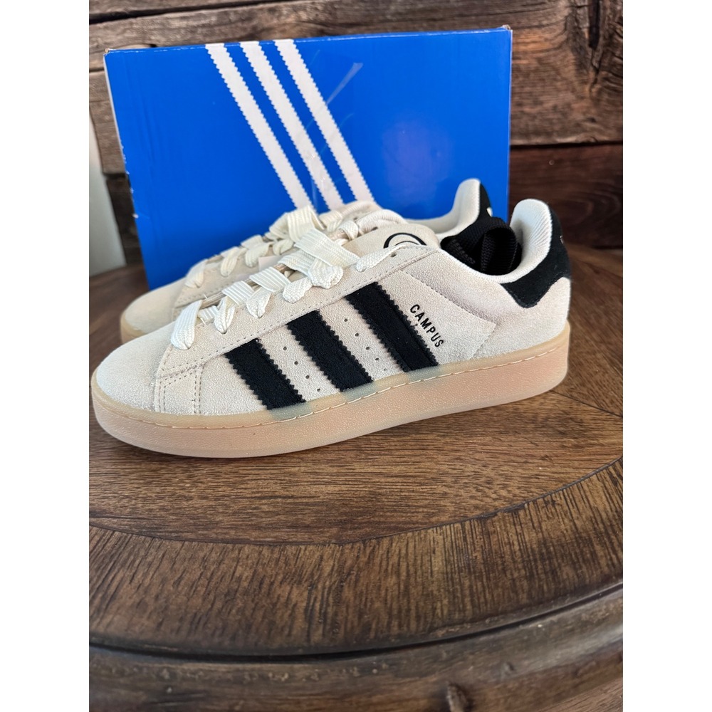 Adidas Campus 00s Cream White Core Black Gum Suede Sneakers JQ8356 Mens 8.5